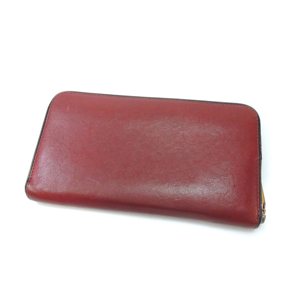 Chloe calfskin long embossed Wallet Black